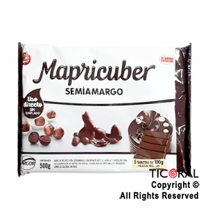 ARCOR MAPRICUBER TABLETA SEMIAMARGO X 500 GRS